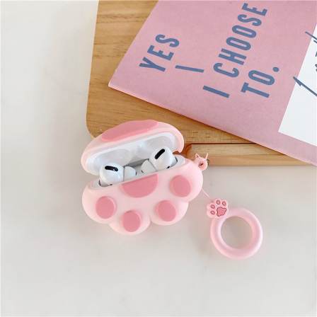 Silicone Earphone Protection Case Cute Cat Claw Environmental Protection Dropping Glue New Product Cartoon Earphone Case Source Factory