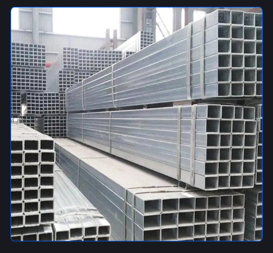 Galvanized square pipe Q235B national standard hot dip galvanized square through curtain wall rectangular square steel pipe cutting and processing