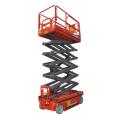 Electric climbing and maintenance vehicle for lifting platform scissor fork type fully self-propelled elevator