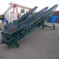 Customizable mobile belt conveyor for loose grain particle loading, unloading, and transportation equipment on slopes