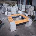 Fenjun project anti-corrosion wooden park chairs, outdoor leisure benches, community public row chairs