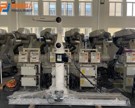 Used Kuka robot KR10 R1100fivve with a five axis load of 10 kilograms and an arm span of 1100mm