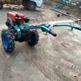 Strawberry and scallion trenching and cultivation machine, rotary tiller, seat walking wheel, hand held corn seeder