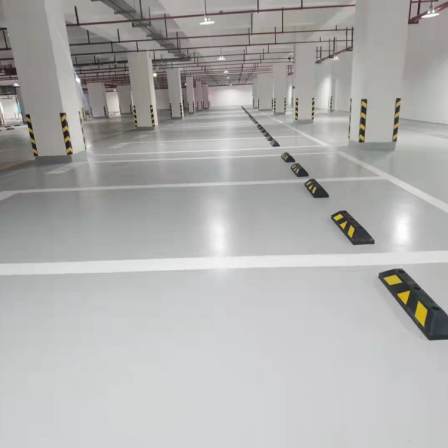 Design and Construction of Epoxy Resin Waterborne Floor Paint Workshop Hospital Parking Lot Floor Engineering