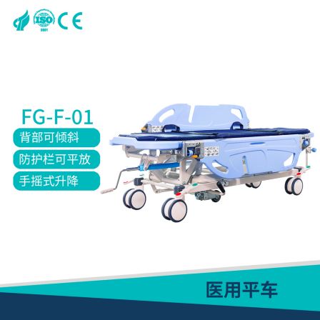 Nursing Medical Emergency Bed FG-F-01 with Multi angle and Multi position Adjustment for Safety and Convenience