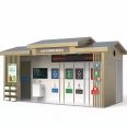 Intelligent garbage six classification placement booth, outdoor community garbage house, garbage classification and recycling room can be customized according to needs