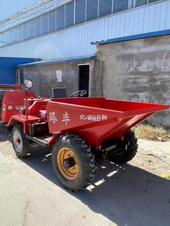 FC-18 front unloading iron boron four wheel bouncing vehicle with a weight of 1 ton diesel tipping truck Chuangyuan Machinery