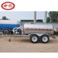 2.5 ton stainless steel mobile water supply vehicle Shenzeng mechanical liquid transport vehicle oil tank trailer