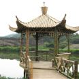 Customized outdoor bamboo pavilion, bamboo pavilion, bamboo house, bamboo building, bamboo corridor, bamboo series product manufacturer