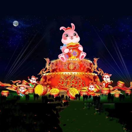 Large lanterns in the Year of the Rabbit, New Year's Day, Spring Festival, Lantern Festival, lantern fairs, temple fairs, colored lanterns, lighting festivals, customized by manufacturers