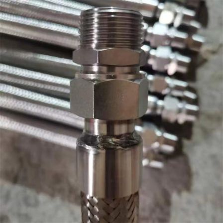 Flange lined PTFE metal hose, stainless steel large diameter corrugated pipe, high-temperature and high-pressure braided pipe