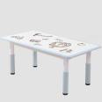 Kindergarten building block table, children's plastic graffiti drawing table, multifunctional dining, learning, gaming, lifting table