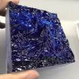 High strength, corrosion-resistant, transparent, colored decorative water grain large size hot melt glass