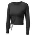 Spring and Autumn Yoga T-shirt Women's Yoga Dress Long Sleeve Top Loose Yoga Exercise Gym Training Running Breathable