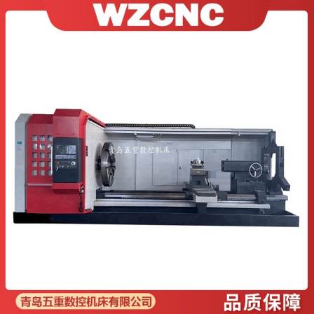 Heavy CNC horizontal lathe with four guide rail tailstock fixed pressure display, stable performance with a load-bearing capacity of 30 tons