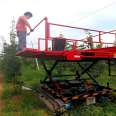 Small crawler scissor fork hydraulic lifting platform for high-altitude operation in mountain orchards Picking lifting vehicle