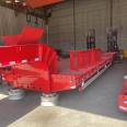 Folding ladder trailer with small tires 13 meters excavator transport hook plate semi trailer