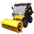 Fully enclosed driving road snow sweeper three in one fuel brush small Snowplow