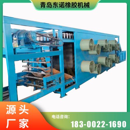 7-layer mesh belt rubber sheet cooling machine, Dongnuo circular refrigeration line, automatic rubber placement for easy transportation