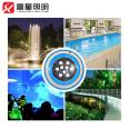 Stainless steel swimming pool lamp, underwater wall lamp, wall mounted seven color LED underwater landscape lamp, 12v24v, high-power 12W