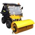 Fully enclosed driving road snow sweeper three in one fuel brush small Snowplow