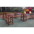 Kindergarten outdoor climbing frame, carbonized ladder, balance beam set of 16 pieces, children's sensory fitness training exercise combination