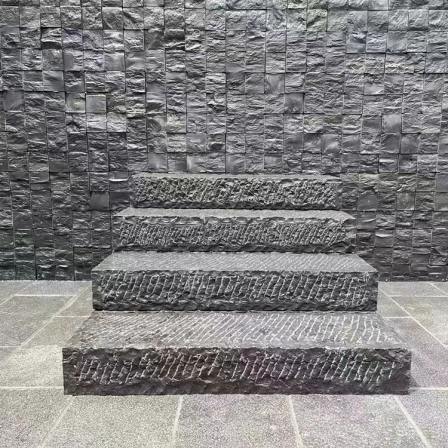 Supply natural black bluestone garden scenic area courtyard floor paving stone ladder stone source factory can be customized