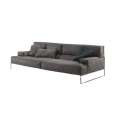 Modern Italian minimalist cowhide designer small living room fabric sofa combination large villa furniture