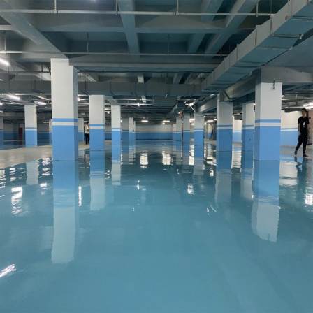 Dual source epoxy floor paint, cement self-leveling floor sealing and solidification construction package, durable and dust-free