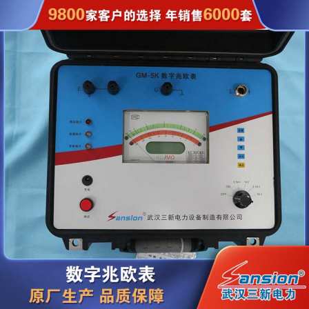 Insulation resistance tester, megohmmeter, insulation resistance meter, supplied by Sanxin Power Plant