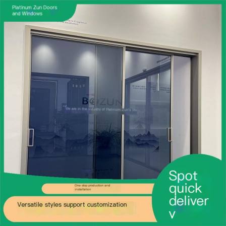 Three link glass Sliding door customized production, wholesale supply, logistics delivery, platinum doors and windows