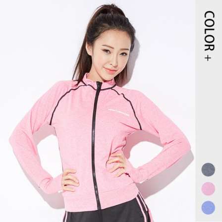 Sports outerwear for women's autumn and winter outdoor running top, color contrast stitching zipper, casual fitness, comfortable and breathable yoga suit