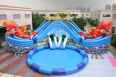 Outdoor Large Inflatable Water Park Equipment Deep Sea Submarine Rainbow Slide Adult and Children Mobile Swimming Pool Challenge