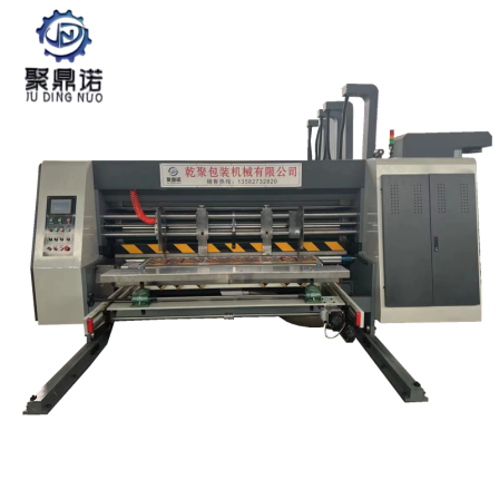 Supply of leading edge three color four gang die-cutting and slotting printing machine for cardboard box machinery, dry polymer cardboard box packaging machinery