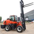 Off road forklift 3t four-wheel drive 5t multi-function 3.5t hydraulic loading and unloading truck seat driving diesel lift Cart