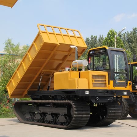 Crawler truck self dumping design for QY-120 steel tracked transport vehicle