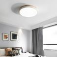Nordic lighting fixtures, LED logs, circular bedroom ceiling lights, simple living room lighting, solid wood, Japanese style lights, intelligent control