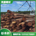 Hongyuan Building Materials, cedar stakes, bamboo logs, 4-8 meters slope protection, pile driving, customized according to needs