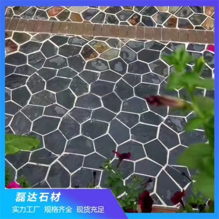Ice cracked stone paving on the ground, blue stone board, mesh pasting stone widely used, customizable, and Leida
