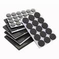 Circular grid black silicone foot pad, home table foot pad, EVA foam back glue, noise reduction and collision prevention particle pad