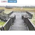 Outdoor Wooden Plastic Flooring Changzhi Xiangyuan Fence Scenic Area Riverside PE Plastic Wood Flooring Plank Road Fence