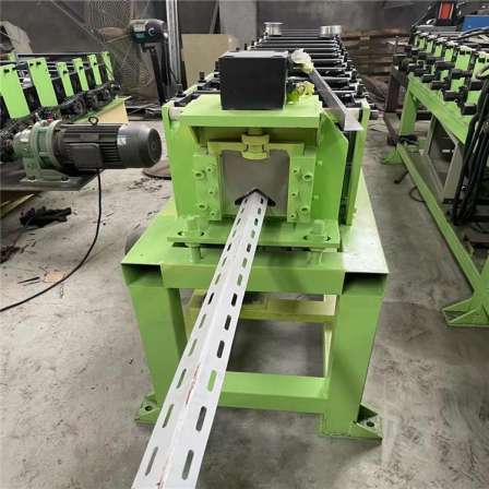 Warehouse storage rack angle iron edge wrapping equipment Cargo rack angle steel cold bending forming machine