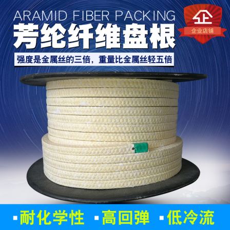 Water pump, thermal mill, high-pressure pump, aramid fiber packing, immersed in PTFE liquid, wear-resistant, high-temperature, and high-speed sealing ring packing ring