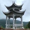 Antique carved stone pavilions, ancient buildings, outdoor stone pavilions, scenic spots, stone pavilions, floor standing