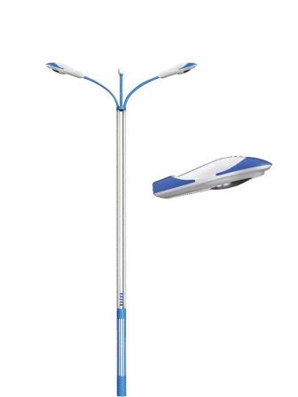 8 meter conch arm double arm LED solar street light customized for residential roads