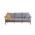 Bodson Nordic White Wax Wood Fabric Solid Wood Sofa, Sofa, Cushion, Japanese Style Sample Room Furniture Customization