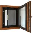 Teak aluminum clad wooden doors and windows, Tianjin aluminum wooden windows, customized with reasonable prices