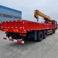 Dongfeng Changxing D7 front four rear eight self-provided cranes XCMG 14 tons, 5 car mounted cranes support staging