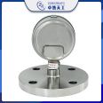 Zhuoran Tiangong diaphragm pressure gauge with flange connection, stainless steel shockproof, corrosion-resistant, high-temperature resistant, high-precision vacuum gauge