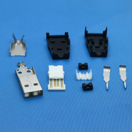 Xinfenglei's new USB2.0 A male head buckle ten piece connector set